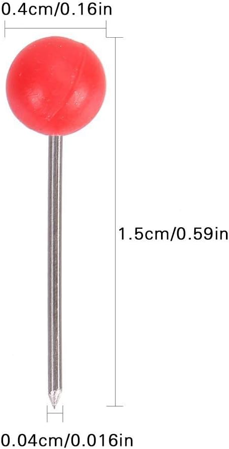 CCINEE 500 Pack Map Push Pins,1/8 Inch Multi-Color Map Tacks - Image 5