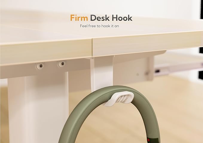Claiks Standing Desk with Keyboard Tray, Electric Standing Desk Adjustable Height, 48x24 Inches Sit Stand up Desks with Splice Board, Raising Desks for Home Office, Natural-DeskLoop Office