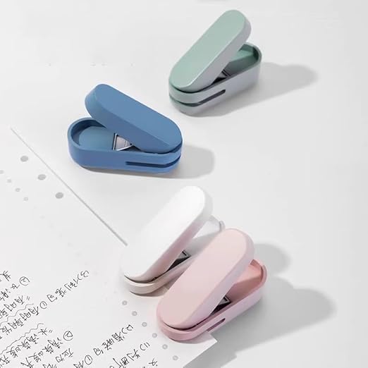 Knamoda Mini Small Hole Puncher Green Color, 10 Sheet Paper Hole Puncher Capacity Single Hole Puncher for Office Use Or Gift for Students (Green)-DeskLoop Office