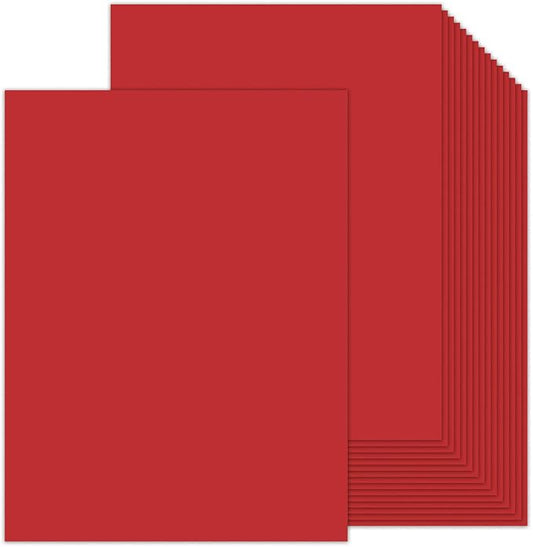 100 Sheets Dark Red Cardstock 8.5 x 11 Red Printer Paper, Goefun 80lb Card Stock Paper for Christmas, Valentines, Invitations and Craft-DeskLoop Office