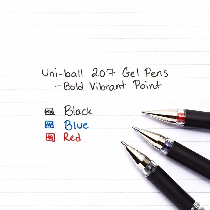 Uni-Ball Signo 207 Impact Gel Pen, 12 Red Pens, 1.0mm Bold Point, Smooth Writing - Image 8