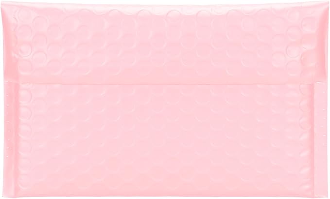 Light Pink Side-Loading Bubble Mailers 8 x 5 Inches,Self-Seal Padded Mailing Envelopes, Pack of 27-DeskLoop Office