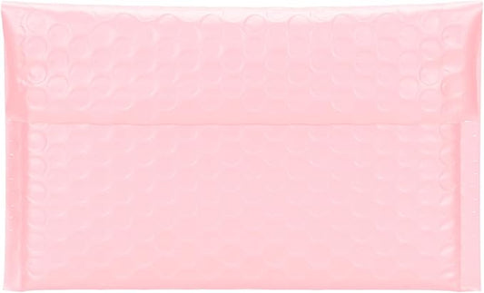 Light Pink Side-Loading Bubble Mailers 8 x 5 Inches,Self-Seal Padded Mailing Envelopes, Pack of 27-DeskLoop Office