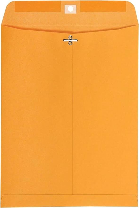 Catalog Envelopes (Open End), Brown Kraft, 28 Pound. 500 Per Pack. (Clasp, 6.5"x9.5")-DeskLoop Office