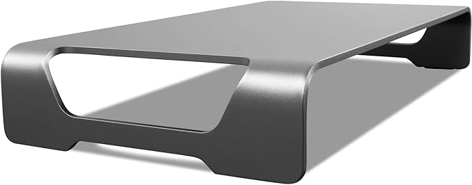 Mount-It! Aluminum Monitor Stand for iMac - Wide Unibody Monitor Riser - Metal Monitor Stand Desktop Organizer with Keyboard Storage - Universal Desktop Monitor Riser for PC, iMac, MacBook, Laptop-DeskLoop Office