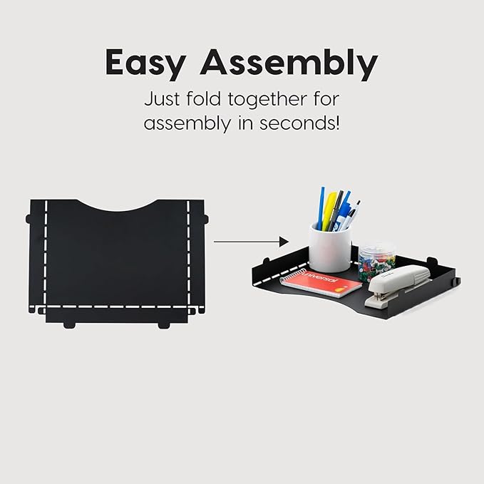 IRIS USA Metal Letter Tray Paper Organizer, 4 Pack, for Letter/A4 File Holder Paperwork Document, Stackable Desktop File Organizer Tray Paper Basket Rack for Office Supplies Home Work, Black-DeskLoop Office