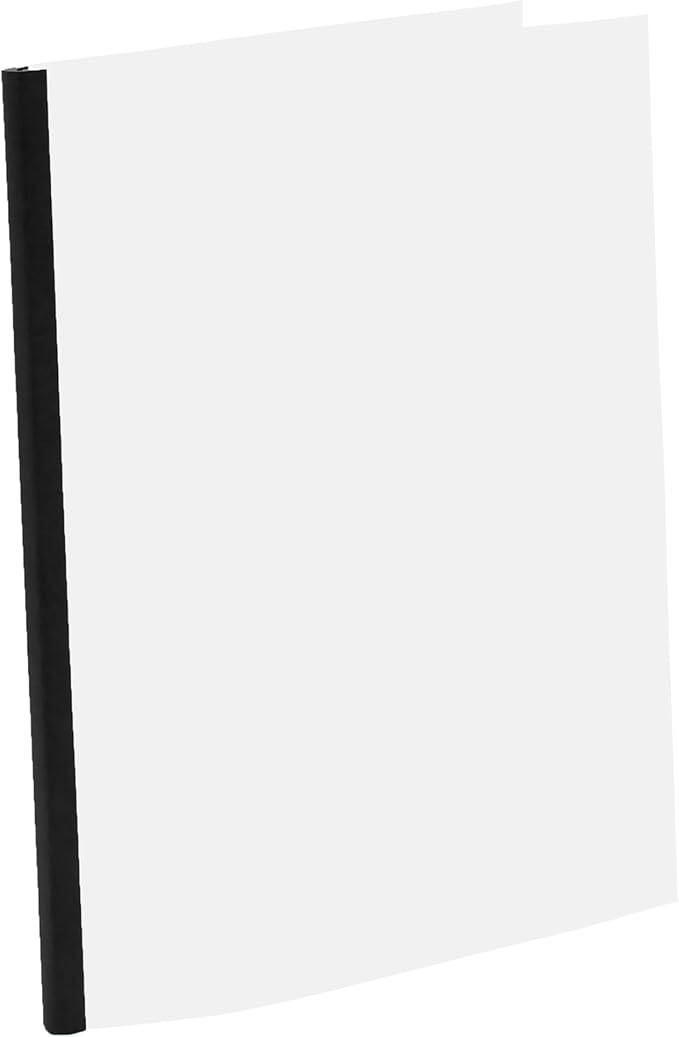Thermal Binding Clear Covers with Steel Spine –for Thermal Binding Machines – Formerly Unibind – Used in Real Estate, Education and Various Businesses (Black, 100 Sheets Max - 66/Box)-DeskLoop Office