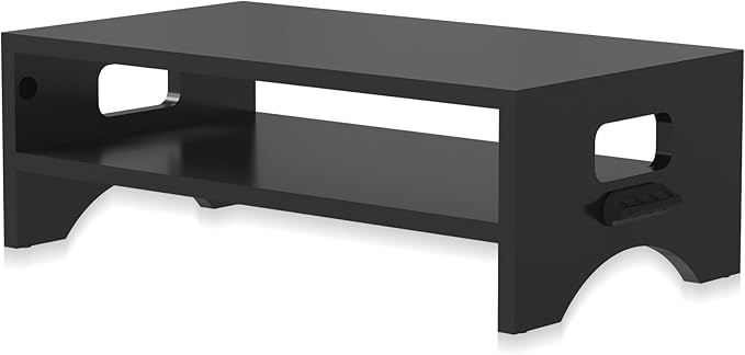 Pholiten Monitor Stand Riser, Desktop Stand, Computer Stand, Ergonomic Design, Two-Level Design, Desktop Organization, Keyboard Smartphone Storage, Printer Stand, Display Stand, 16.5 x 9.3 x 5.6-DeskLoop Office