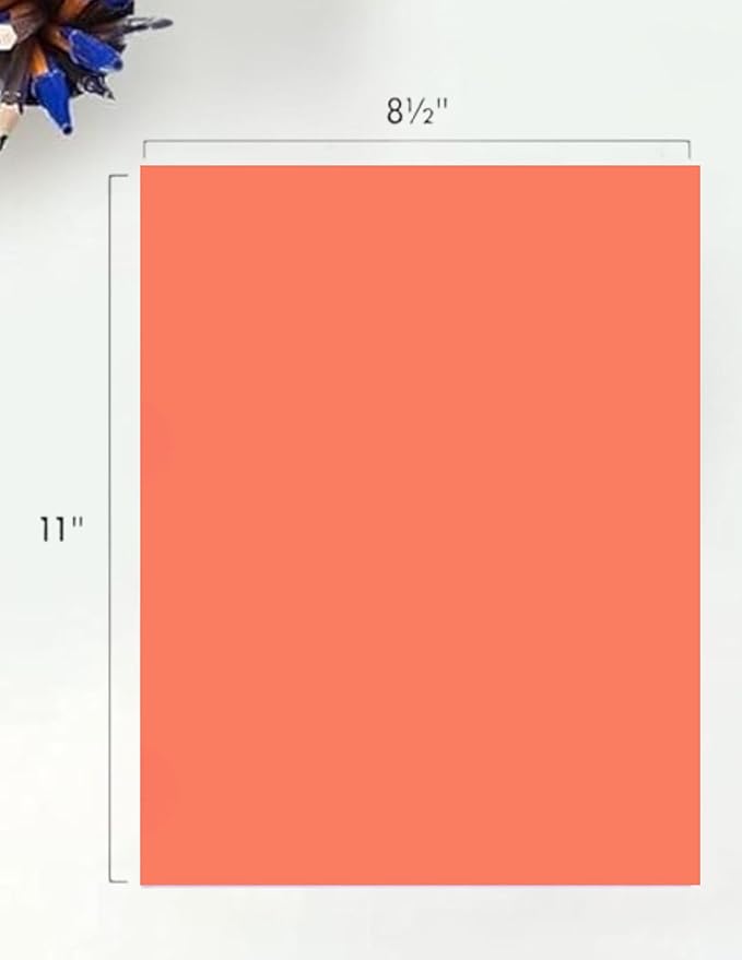 Colored Copy Printing And Writing Paper, 20 pound (75 GSM) 8.5" X 11", Letter Size, 500 Sheets Per Ream. (Salmon)-DeskLoop Office