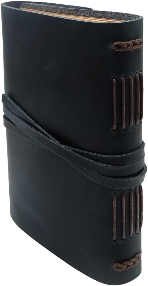 Blue Notebook Journal - Best Genuine Leather Journaling for write A5 Size Diary 6.2x8.5 Inch,Notepad For Man,Women,Vintage,Gifts,Work,Study,Personal,Dark Blue-DeskLoop Office