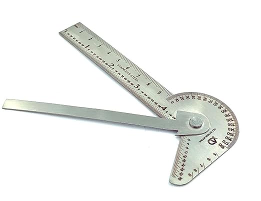 Multi Purpose Protractor Square Rule Centre Finder Drill Point Gauge Hand Tools-DeskLoop Office