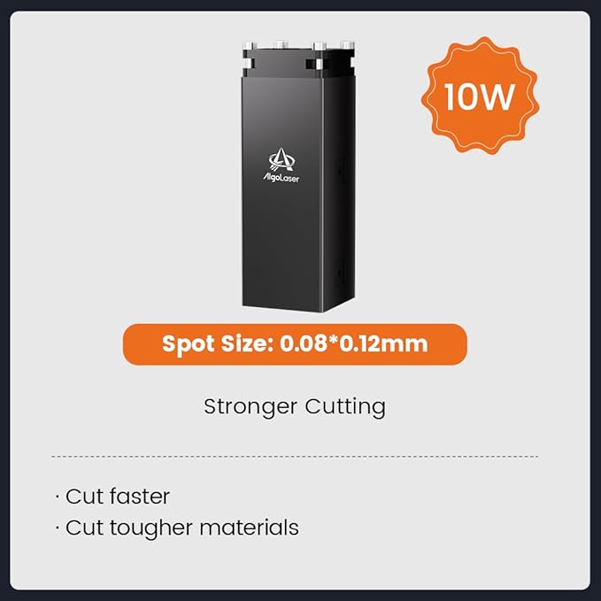 AlgoLaser 10W Laser Engraver Machine: Portable & Smart with 3.5" Touch Screen, Hand Drawing/Wireless/SD Card/Offline Engraving, AlgoOS 2.0 Self Developed System for Wood, Acrylic, Leather-DeskLoop Office