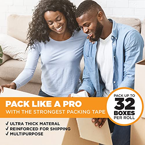 Tape King Clear Packing Tape - 60 Yards Per Roll (Pack of 6 Rolls) - Stronger & Thicker 2.7mil, Heavy Duty Adhesive Industrial Depot Tapes for Moving Packaging Shipping, Office & Storage-DeskLoop Office