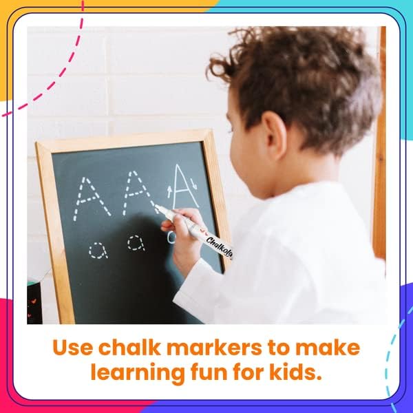 Chalkola 6 White Liquid Chalk Markers - White Dry Erase Liquid Chalk Pens for Chalkboard Signs, Blackboard, Car Window, Glass, Bistro | Variety pack - (3x) 3mm Fine Tip + (3x) 6mm Bold Size Ink Marker-DeskLoop Office