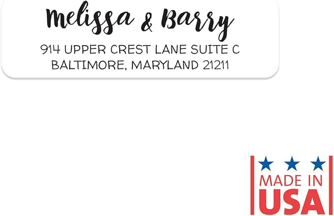 White Modern Rolled Address Labels/Roll of 500 Personalized Address Labels/Designer Return Address Stickers in Elegant Plastic Dispenser-DeskLoop Office