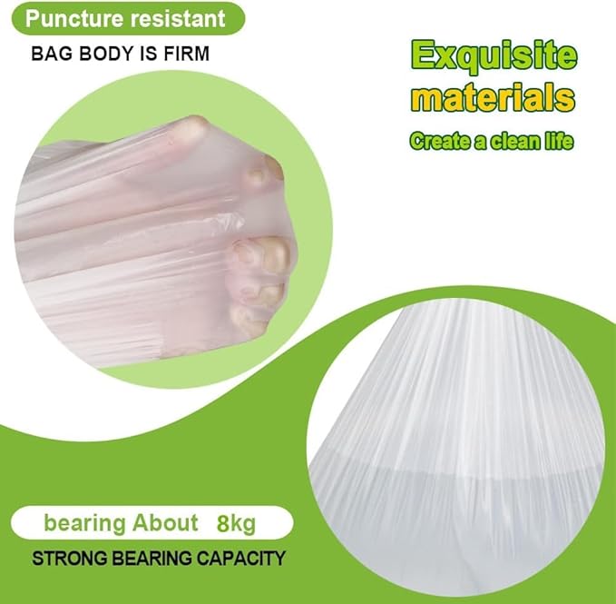 SWIHELP Medium Garbage Bags 8 Gallon /30 Liter Trash Bags Wastebasket Bin Liners Plastic Trash Bags for Bathroom Bedroom Office Trash Can 220 Count-DeskLoop Office