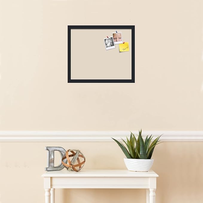 PinPix 18x15 Inch Cork Bulletin Board. This Decorative Framed Pin Board Comes with Desert Pastel Design and a Satin Black Frame. Ideal for Home Office Decor or Message Board (PinPix-1815)-DeskLoop Office