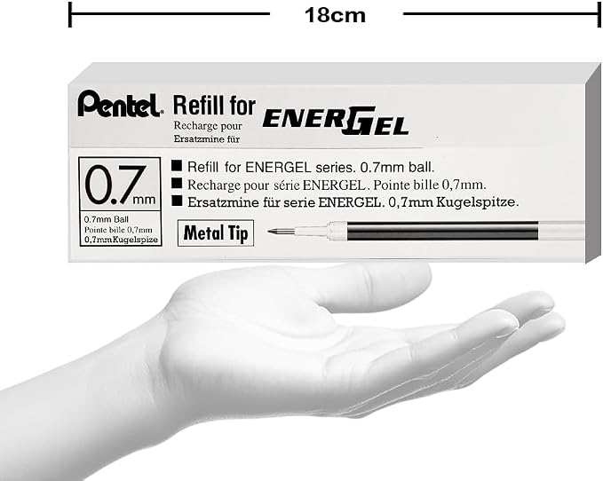 Pentel Refill Ink for EnerGel RTX Retractable Gel Pen, 12 Pack, Medium Point - Image 8