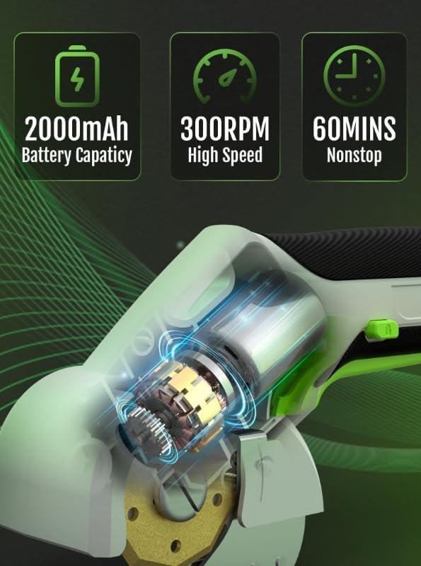 2025 NEW 4V Cordless Electric Scissors, Cardboard Cutter with 2 Titanium Blade, Safety Lock & Extra Blade, Rotary Cutter for Cardboard,Fabric,Plastic, Gifts for Men&Women - Pearl White-DeskLoop Office