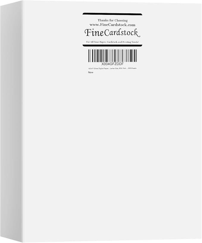 8.5x11 Gloss Digital Paper, Perfect for Color Laser Printing, Design Proposals, Flyers, Brochure, 8.5 x 11” Letter Size, 80lb Text (32lb Bond) 96 Bright, Acid Free, Glossy Coated Finish | 500 Sheets-DeskLoop Office