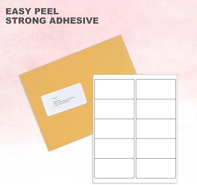 BESTEASY 10-UP Address Labels,/Address Mailing Labels 500 Sheets Shipping Sticker Labels Compatible Laser/Ink Jet Shipping Labels(5000 Labels)-DeskLoop Office
