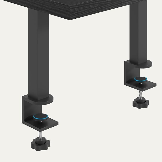 Clamp On Desk Organizer, 3-Tier Desktop Bookshelf, Adjustable Desk Storage Shelf, Metal Frame, for Office, Study and Game Room, Black DSBK3601-DeskLoop Office