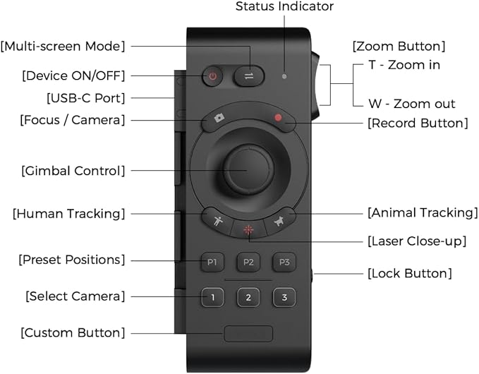 OBSBOT Tail Air & Smart Remote Combo, Streaming Camera with AI Tracking PTZ, Intelligent APP, Gesture Control, HDMI/USB-C/Wireless Webcam, Video Cameras for Filming, Worship, Content Creator, etc.-DeskLoop Office
