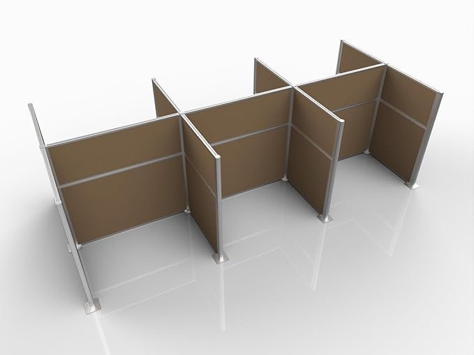 Versare Hush Panel Cubicle Kit | Workstation Partition Walls | Sound Dampening Cubicle Walls | Partitions for Desks-DeskLoop Office