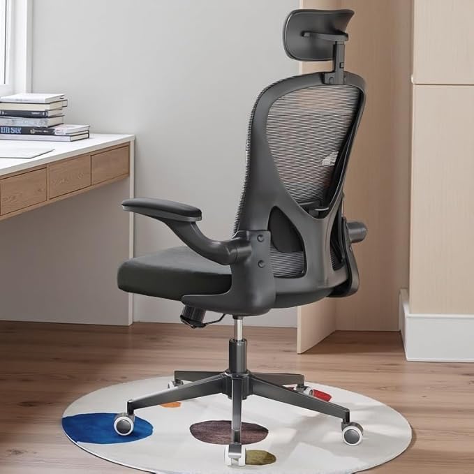 Desk Office Chairs Computer Mesh Chair Executive Chair with Lumbar for Home & Office (04Black)-DeskLoop Office