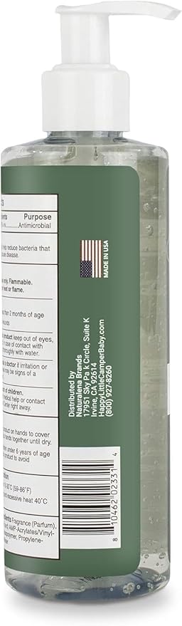 Happy Little Camper Hand Sanitizer with Lemon Zest Scent - Moisturizing Gel with Vitamin E & Antimicrobial Formula- Contains 70% Ethyl Alcohol - Travel Size, Made in USA - 8 Fl Oz, 236ml - 24 Bottles-DeskLoop Office