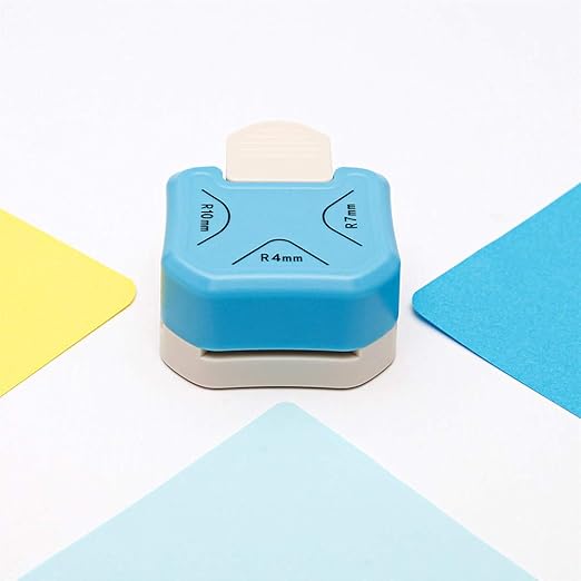 QIQQIKIN Paper Corner Rounder 3 in 1 (R4mm+R7mm+R10mm), Punches for Crafts, Cutter ,Envelope Punch Board ,Hole Puncher, Laminate, DIY Projects, Photo Cutter,Card Making Scrapbooking and Journaling-DeskLoop Office