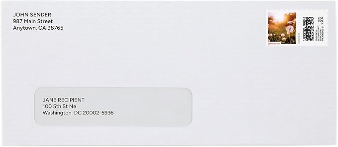 Dandelion Wishes NetStamps 120-Pack (5 Sheets) Printable Postage Labels (Stamps.com Subscription Required) - Print Approved Postage - Inkjet & Laser Printers - Business, Personal, Home-DeskLoop Office