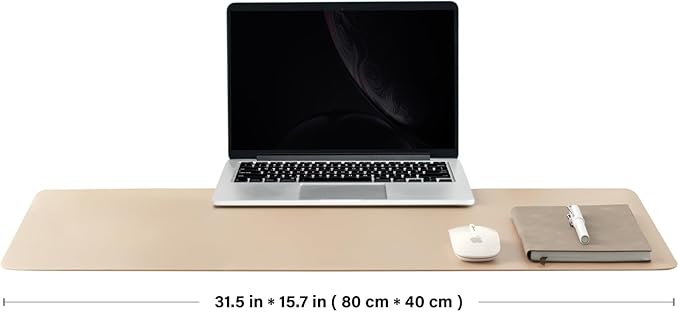 Cork Apricot Desk Mat - Dual-Sided Desk Pad for Office and Home - Desk Organization and Accessories - Ideal for Large Mouse Pad and Desk Mats on Top of Desks(31.5"x 15.7")-DeskLoop Office