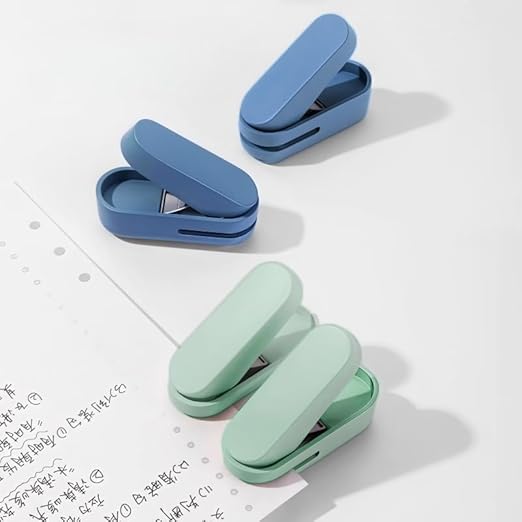 Magnoloran 2 Pack Single Hole Punch, 1/4 inch Mini Small Hole Puncher Heavy Duty Paper Hole Puncher Small Hole Punch One Hole Puncher for Crafts Paper Cards Tags Scrapbook-Blue&Green-DeskLoop Office
