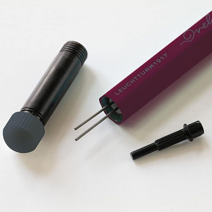 LEUCHTTURM1917 - Drehgriffel Mechanical Pencil - Refillable Writing Stylus with 0.7 mm HB Graphite Lead (Port Red)-DeskLoop Office