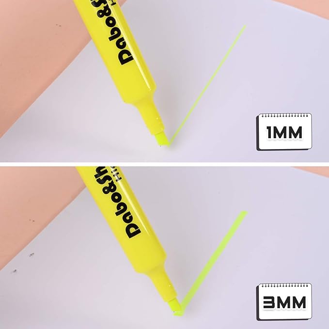 Dabo&Shobo Yellow highlighter, 24 Pack -bright color, chisel tip, for Adults Kids Highlighting in the Home School Office, Tank Style-DeskLoop Office