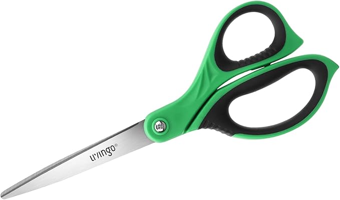 LIVINGO 3 Pack Sharp Scissors, 8.5 inch Comfort Grip Scissors All Purpose for Office, Stainless Steel Shears for Home Heavy Duty Cutting Fabric Sewing, Paper, School Crafting DIY-DeskLoop Office