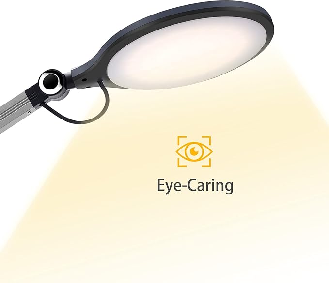 Desk Lamp,Led Architect Desk Lamp,Desk Lamps for Home Office,Table lamp with Wireless Charger & Adjustable Swing Arm,Touch Control, 3 Lighting Mode,5 Brightness,Eye-Caring Office Lamp-DeskLoop Office