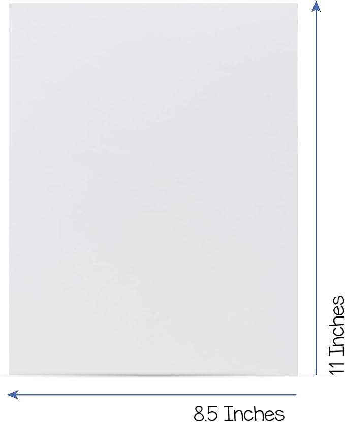 Hygloss White Cardstock - 8.5x11-Inch, 90 Sheets, 65 lb/ 176 gsm, Fade-Resistant, Acid-Free Color Card Stock Paper-DeskLoop Office