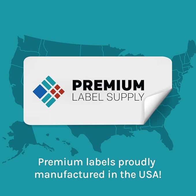 Premium Label Supply Bright Neon Color Fluorescent Sticker Labels - 1.75" x 0.5" Return Address Labels - (Fluorescent Red, 2000 Labels)-DeskLoop Office