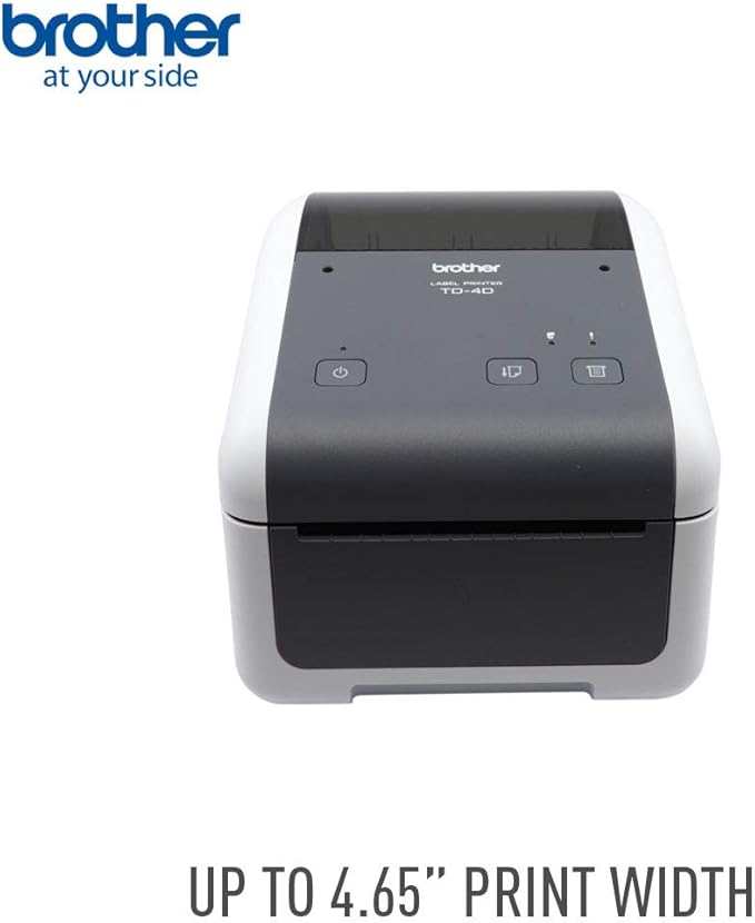 Brother TD4410D 4-inch Thermal Desktop Barcode and Label Printer, for Labels, Barcodes, Receipts and Tags, 203 dpi, 8 IPS, Standard USB and Serial, 6.1"x7.1"x8.8"-DeskLoop Office