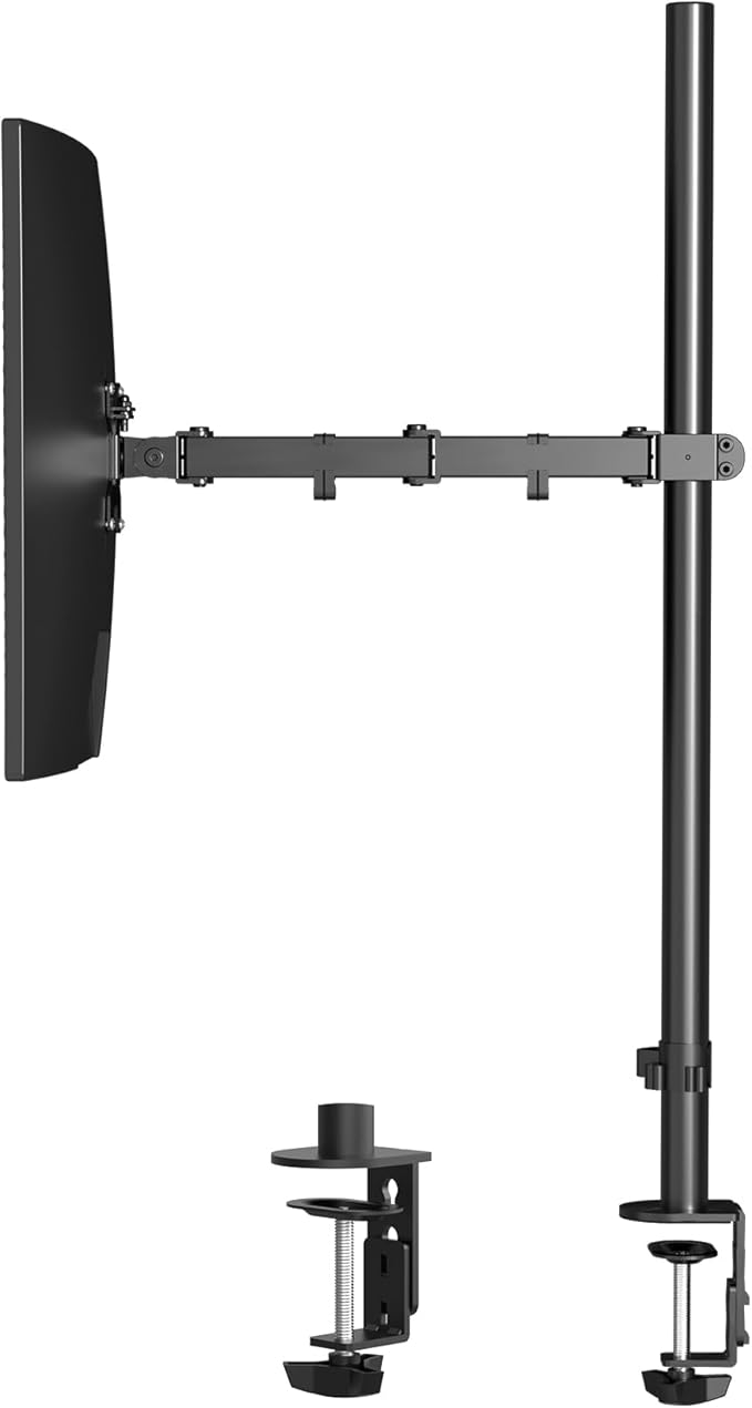Pholiten Extra Tall Single Monitor Desk Mount Stand with 31.5inch Pole for 13 to 32 inch Screens,Fully Adjustable Monitor Arm Mount for Desk,Holds up to 22lbs-DeskLoop Office