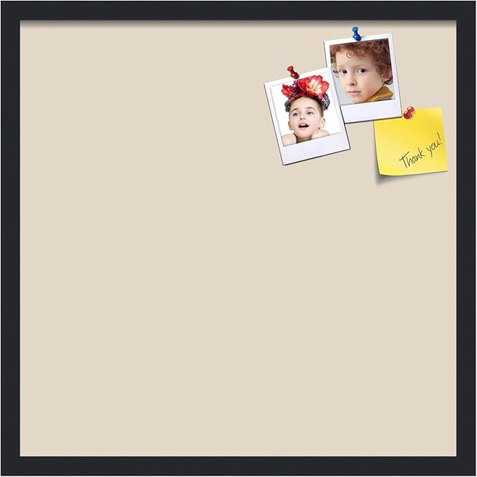 PinPix 22x22 Inch Cork Bulletin Board. This Decorative Framed Pin Board Comes with Desert Pastel Design and a Satin Black Frame. Ideal for Home Office Decor or Message Board (PinPix-1815)-DeskLoop Office