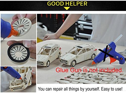 TrendBox Pack of 100 Black 7mmx200mm - Hot Melt Glue Sticks Strips Melting Adhesive for Handmade Craft DIY Home Office Project Craftwork Fix & Repairs-DeskLoop Office