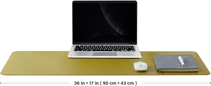 Cork Desk Mat - Dual-Sided Desk Pad for Office and Home - Desk Organization and Accessories - Ideal for Large Mouse Pad and Desk Mats on Top of Desks(Olive Green,36"x 17")-DeskLoop Office