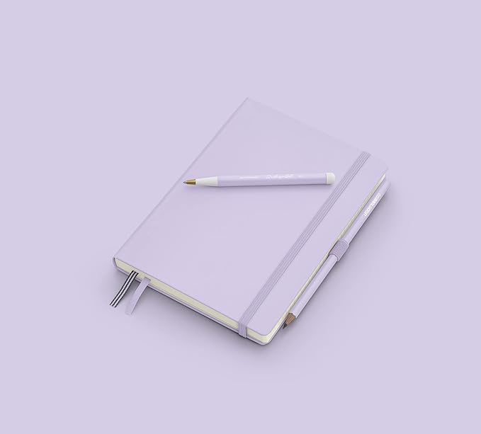 LEUCHTTURM1917 - Notebook Hardcover Medium A5-251 Numbered Pages for Writing and Journaling (Lilac, Plain)-DeskLoop Office