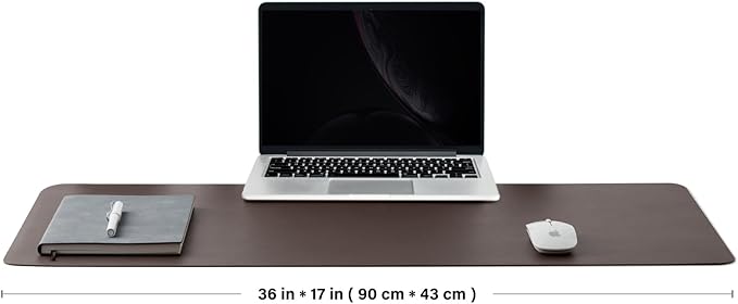 Cork Desk Mat - Dual-Sided Desk Pad for Office and Home - Desk Organization and Accessories - Ideal for Large Mouse Pad and Desk Mats on Top of Desks(Coffee,36"x 17")-DeskLoop Office