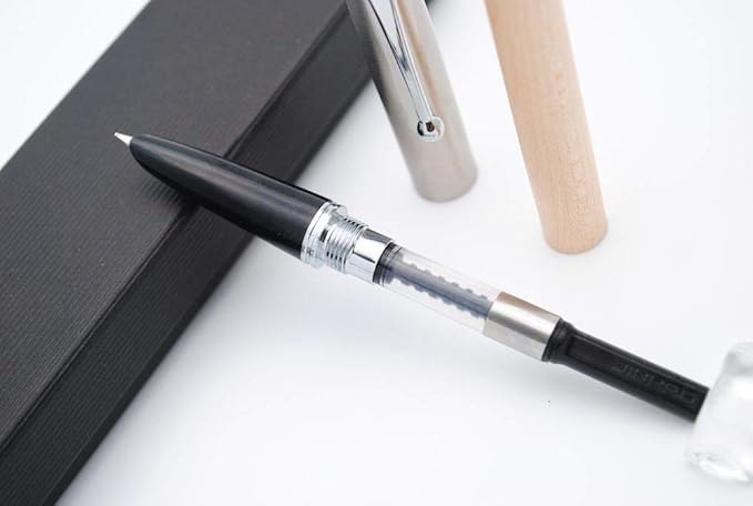 JINHAO 51A Wooden Fountain Pen Steel Cap (Hard Maple, Extra Fine Nib 0.38mm)-DeskLoop Office