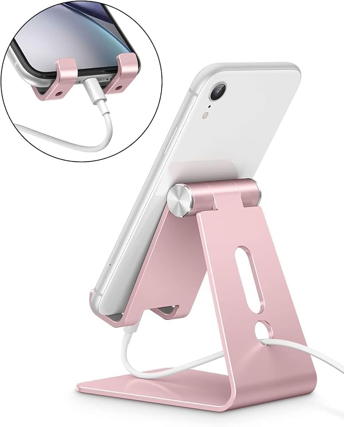 OMOTON Adjustable Cell Phone Stand, C2 Aluminum Desktop Phone Holder Dock - Image 7