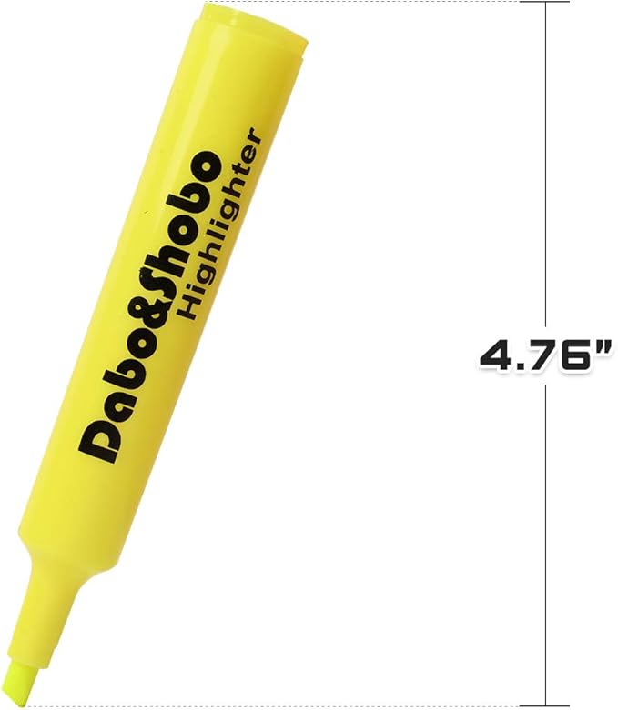 Dabo&Shobo Yellow highlighter, 60 Pack -bright color, chisel tip, for Adults Highlighting in the Home School Office …-DeskLoop Office